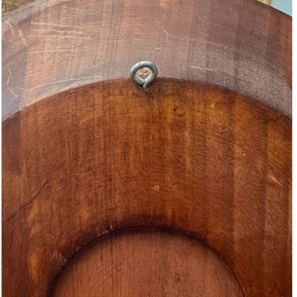 Two Poland, Polish Folk Art Carved Wood, a plate 9 inch Zakopane Cottage Core - Picture 5 of 5